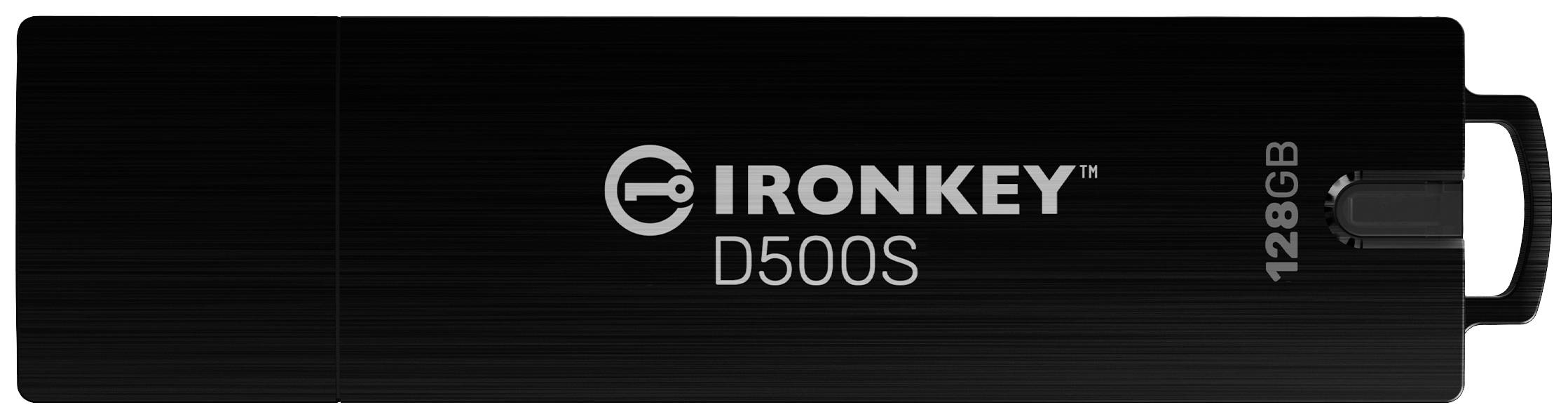 Kingston IronKey D500S USB-Stick 128 GB Schwarz IKD500S/128GB USB 3.2 Gen 1 (USB 3.0)