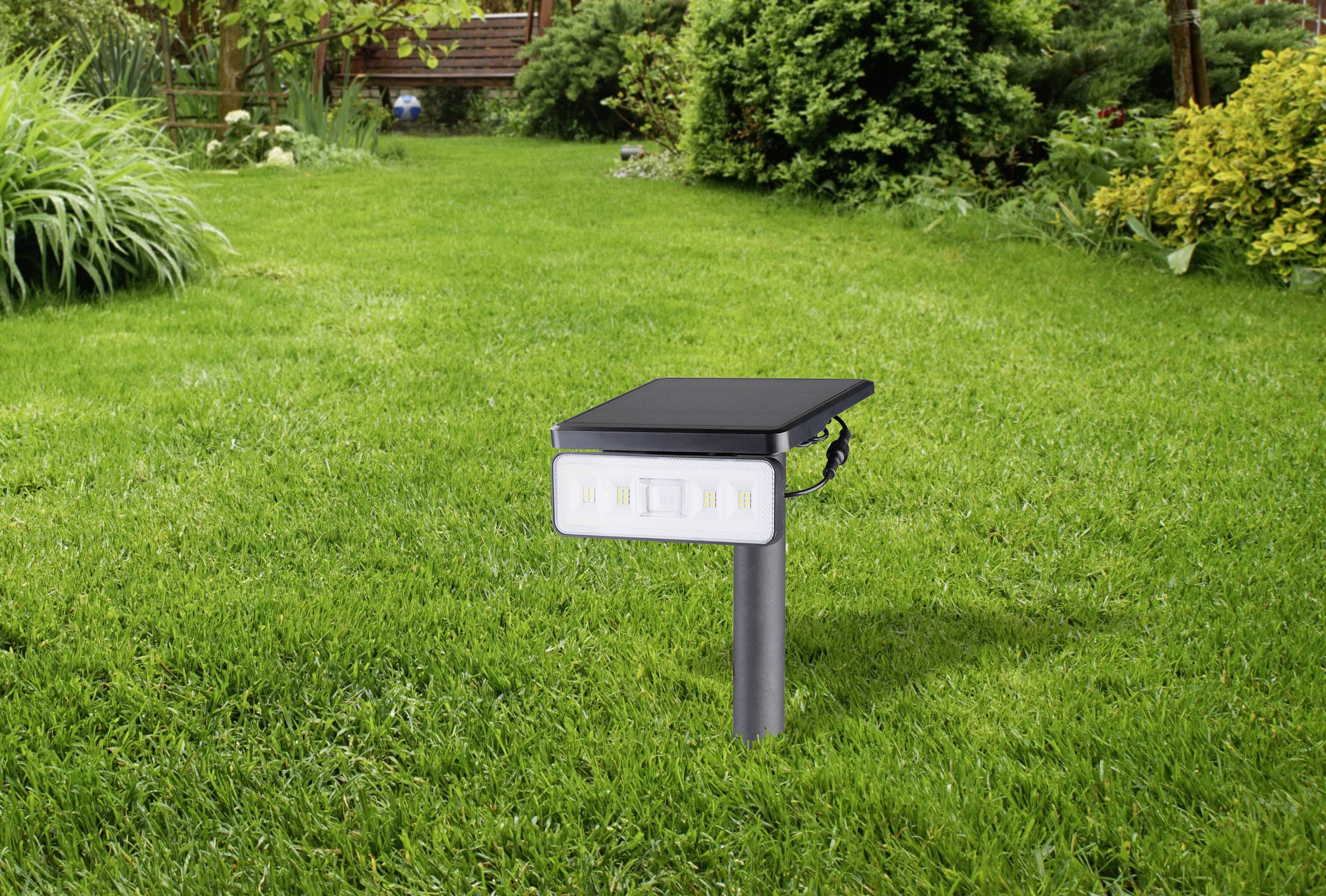 Sygonix SY-5972856 Solar-Wandstrahler mit Bewegungsmelder LED LED fest eingebaut 8W Schwarz