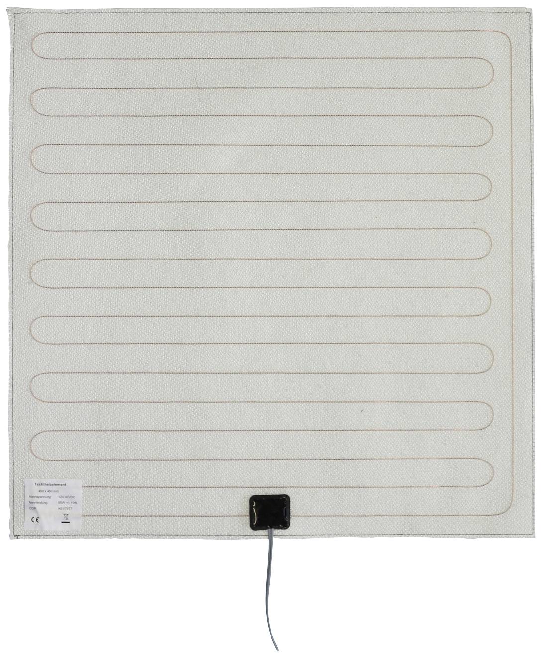 Thermo TECH Textil Heizfolie 12 V/DC, 12 V/AC 55W Schutzart IPX4 (L x B) 450mm x 450mm