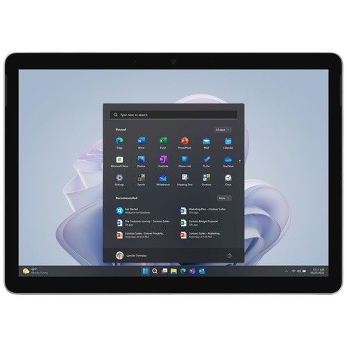Microsoft Surface Go 4 WiFi 256 GB Platin Windows®-Tablet 26.7 cm (10.5 Zoll) 1.0 GHz Windows® 11 P