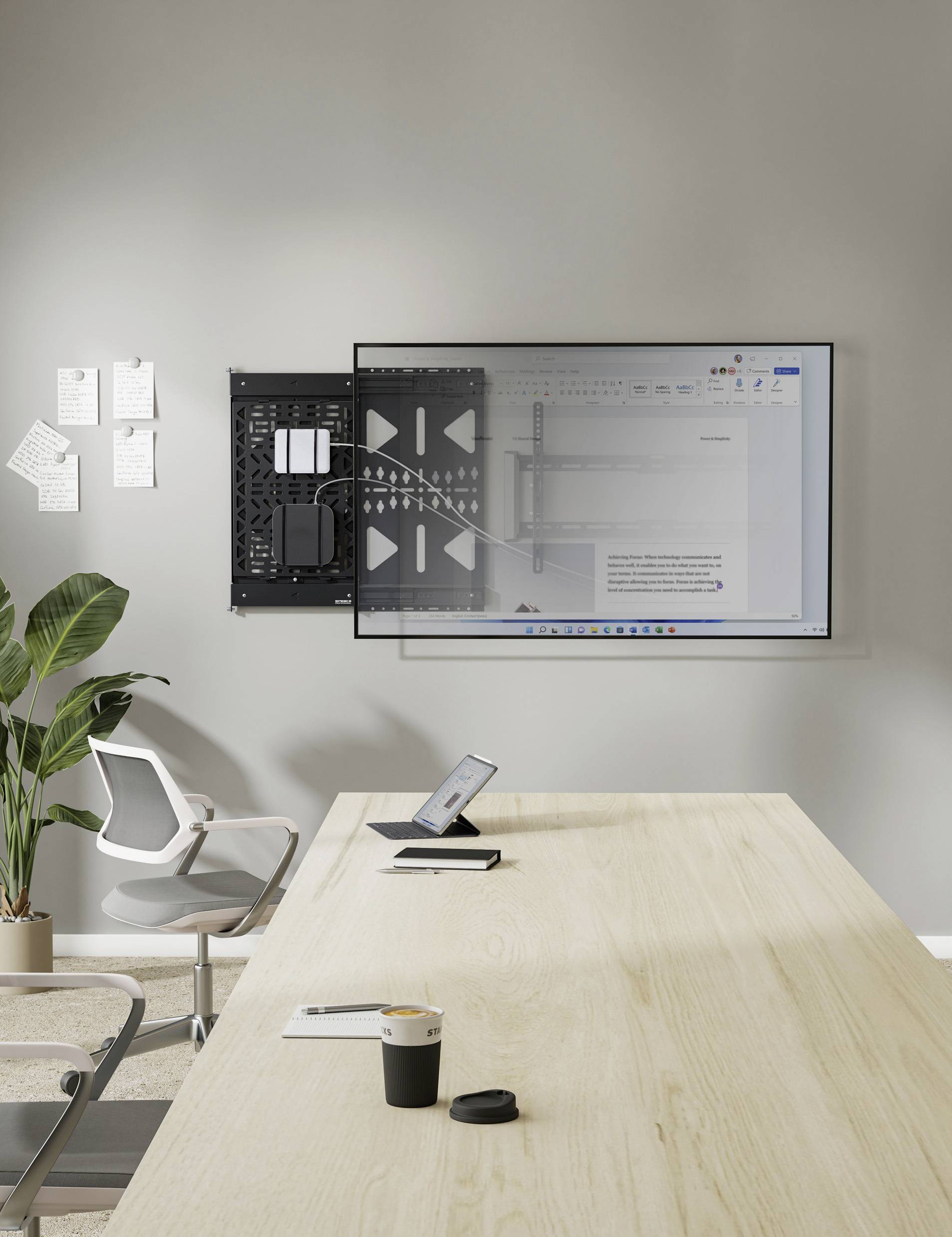 SpeaKa Professional AV Geräte-Wandhalterung in Schublade Passend für Serie (Halter): Universal Matt Schwarz