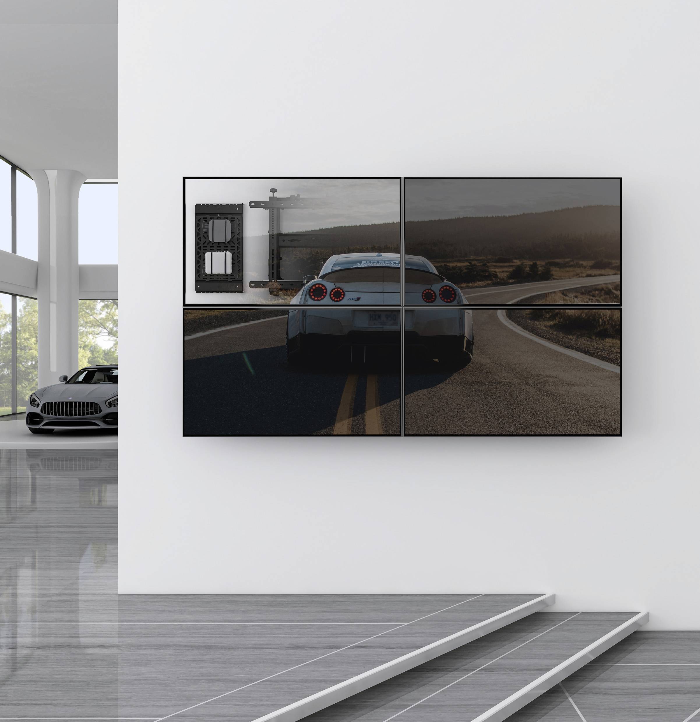 SpeaKa Professional AV Geräte-Wandhalterung in Schublade Passend für Serie (Halter): Universal Matt Schwarz