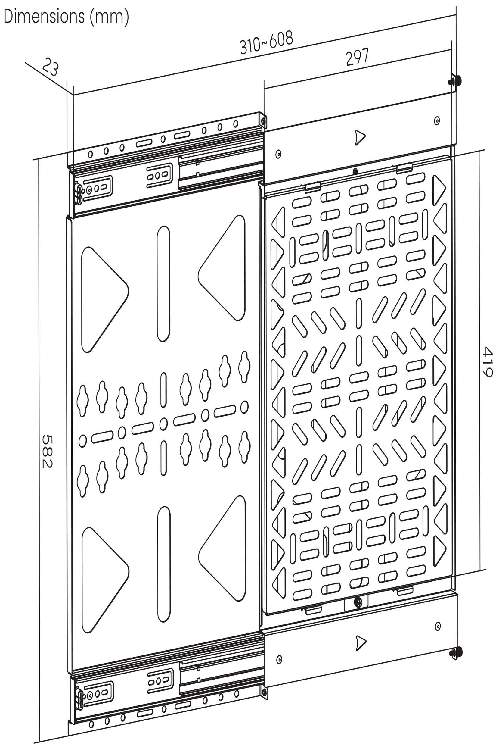SpeaKa Professional AV Geräte-Wandhalterung in Schublade Passend für Serie (Halter): Universal Matt Schwarz