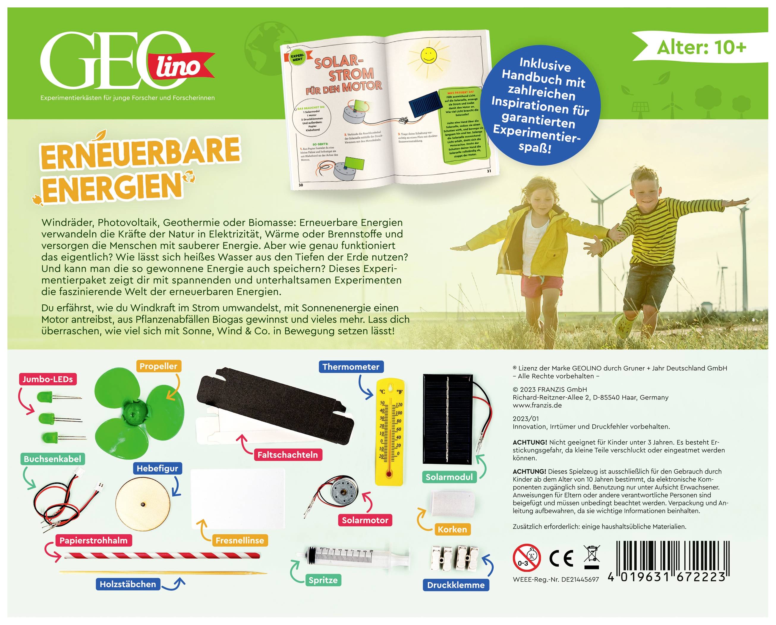 FRANZIS Verlag 67222 GEOlino Solarexperimentierkasten Carton