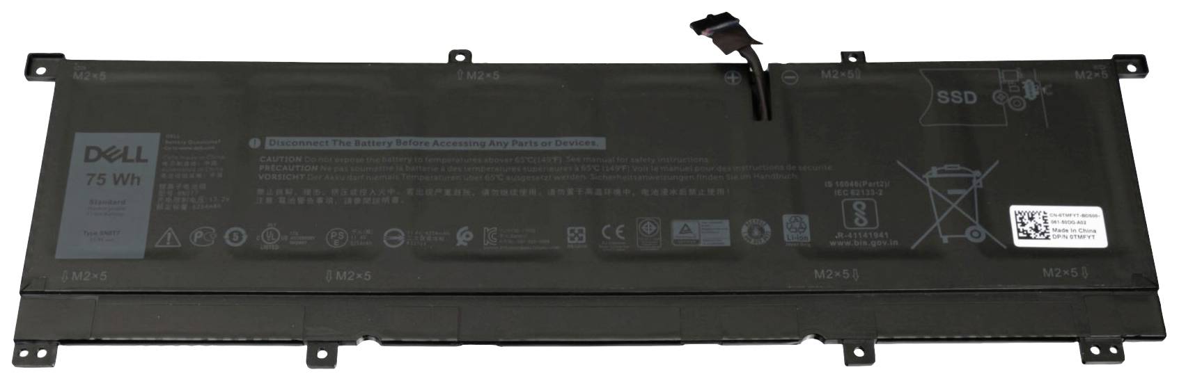 Dell Notebook-Akku TMFYT 11.4V 6254 mAh