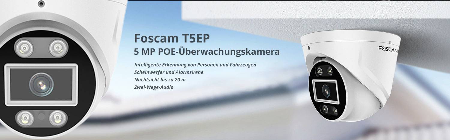 Foscam T5EP LAN IP Überwachungskamera 3072 x 1728 Pixel