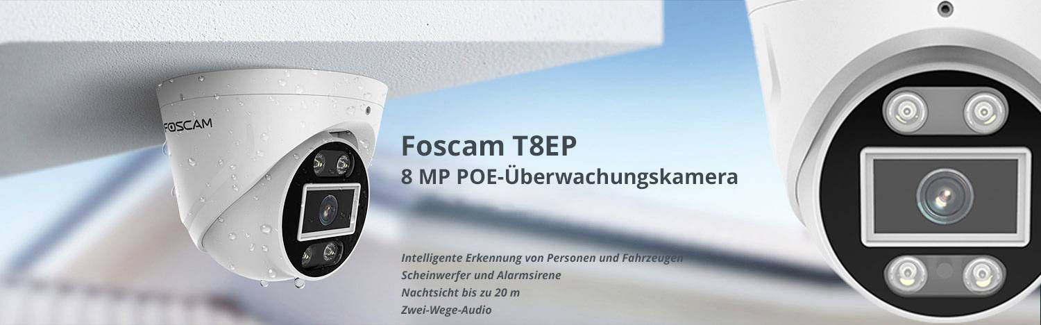 Foscam T8EP LAN IP Überwachungskamera 3840 x 2160 Pixel