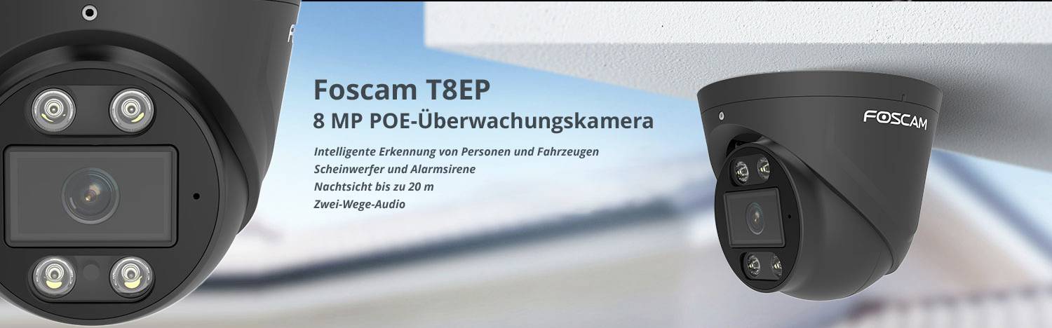 Foscam T8EP (black) LAN IP Überwachungskamera 3840 x 2160 Pixel