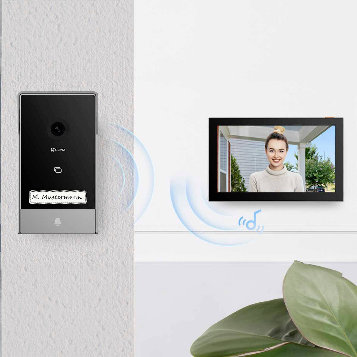 ezviz CS-HP7-R100-1W2TFC Video-Türsprechanlage Komplett-Set