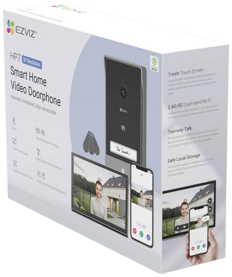 Ezviz CS-HP7-R100-1W2TFC Video-Türsprechanlage Komplett-Set