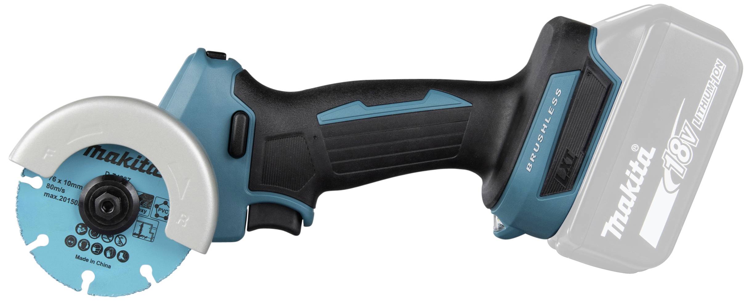 Makita DMC300Z Akku-Winkelschleifer ohne Akku, ohne Ladegerät 18 V