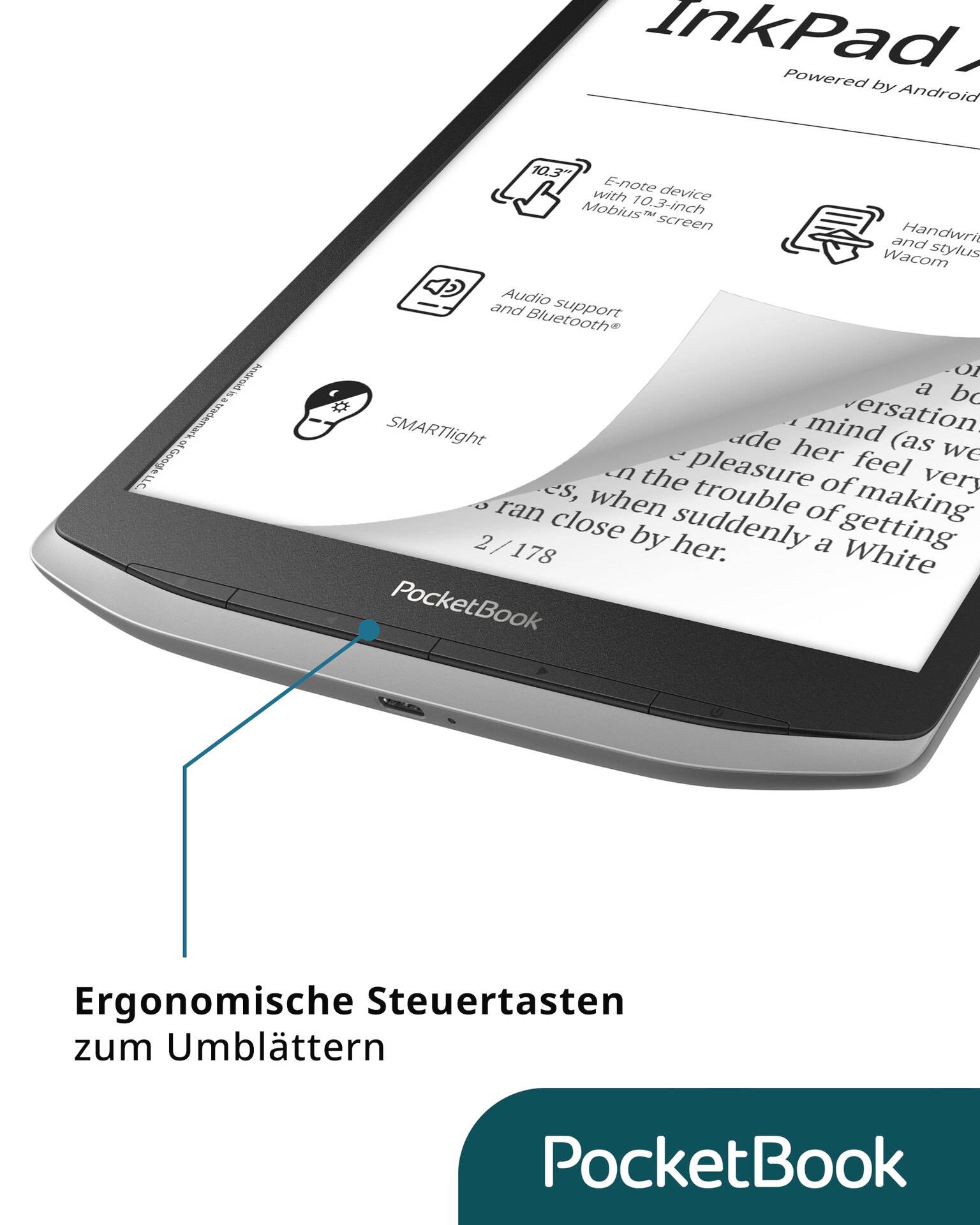 PocketBook InkPad X Pro eBook-Reader 26.2 cm (10.3 Zoll) Grau