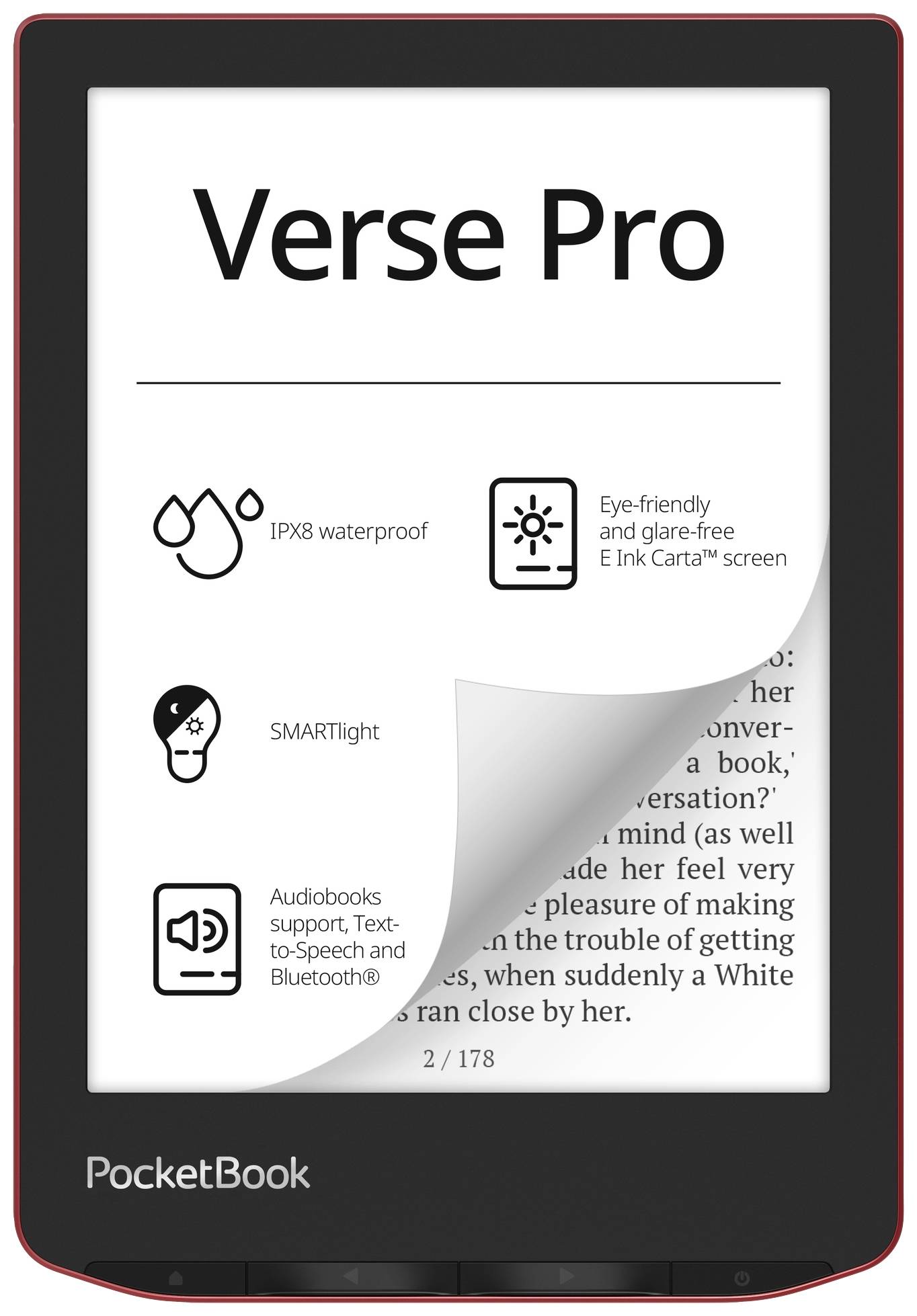 PocketBook Verse Pro eBook-Reader 15.2 cm (6 Zoll) Rot