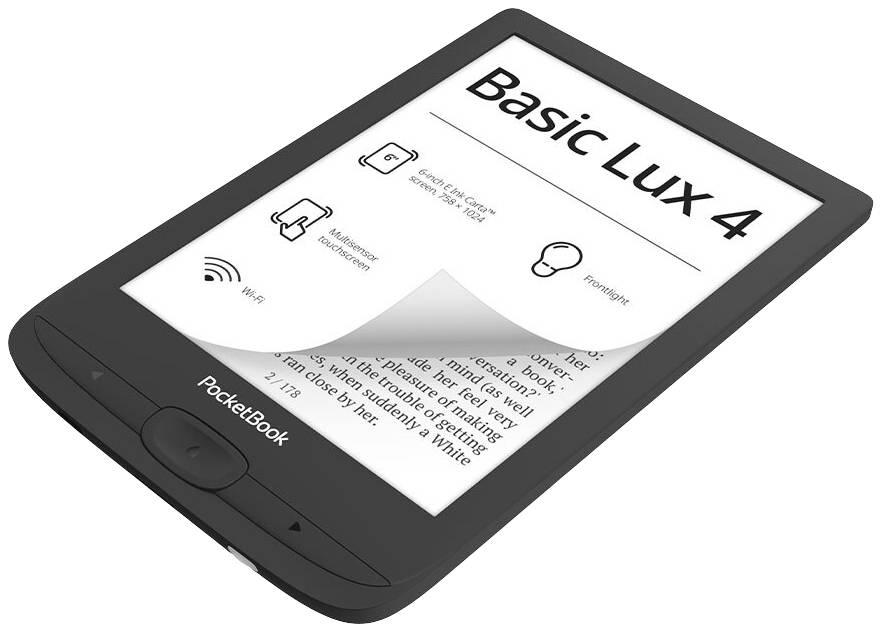 PocketBook Basic Lux 4 eBook-Reader 15.2cm (6 Zoll) Schwarz