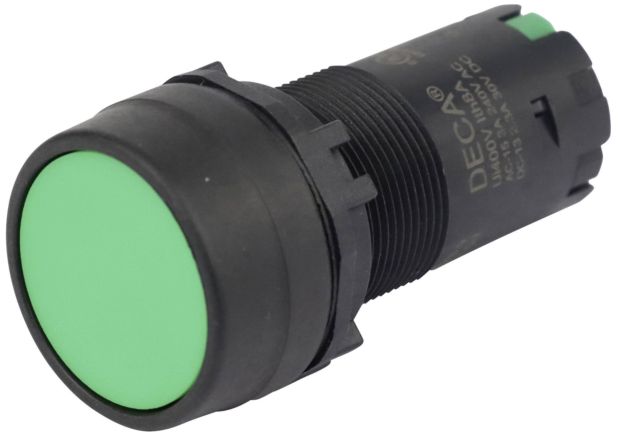 DECA CP2B-M1E10G Druckschalter 400 V 8 A Grün tastend (L x B x H) 29.9 x 20.5 x 55.5 mm 1 St.