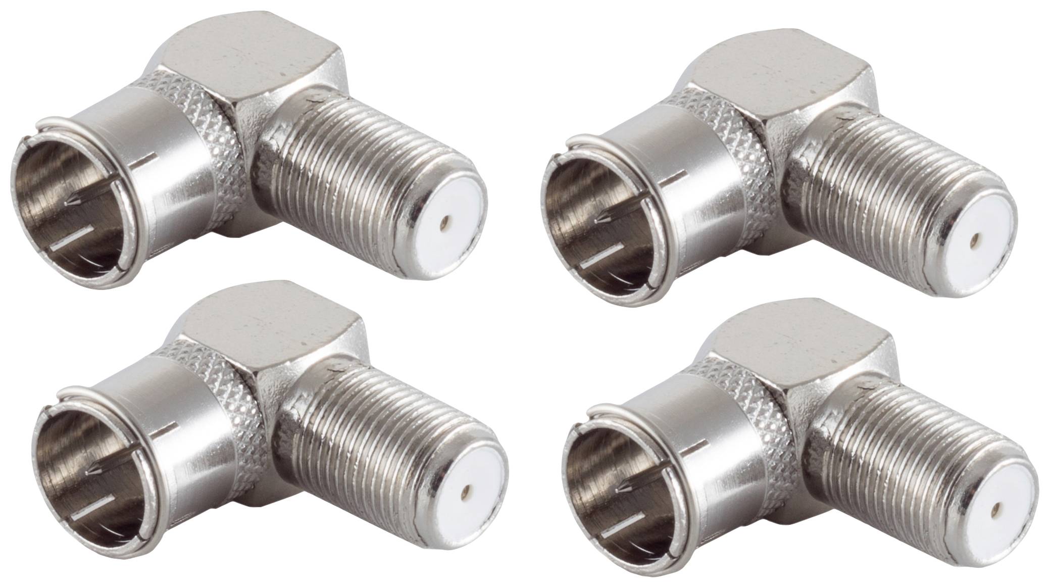 Shiverpeaks BS15-300514 F-Winkeladapter Anschlüsse: F-Quick-Stecker, F-Buchse 5 St.