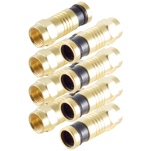 Shiverpeaks BS15-300814 F-Stecker Kompression, vergoldet Anschlüsse: F-Stecker Kabel-Durchmesser: 7