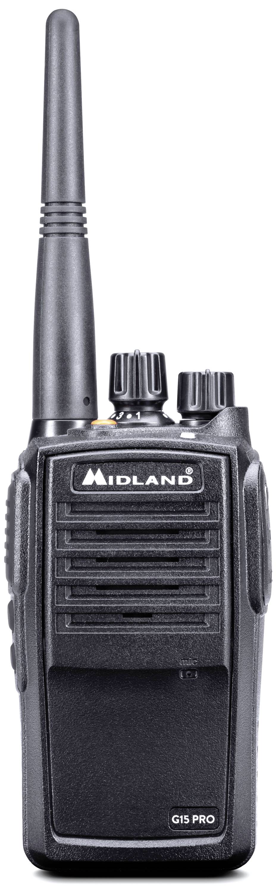 Midland G15 Pro NC PMR 2er Security-Koffer inkl. MA 31-M C1127.S2 PMR-Funkgerät 2er Set