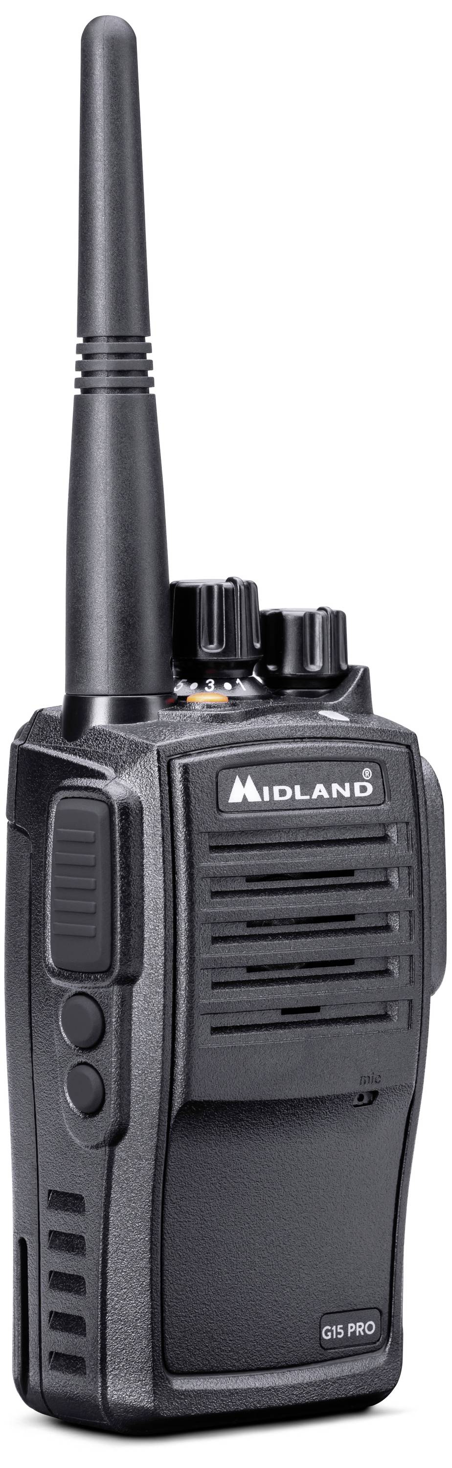 Midland G15 Pro NC PMR 2er Security-Koffer inkl. MA 31-M C1127.S2 PMR-Funkgerät 2er Set