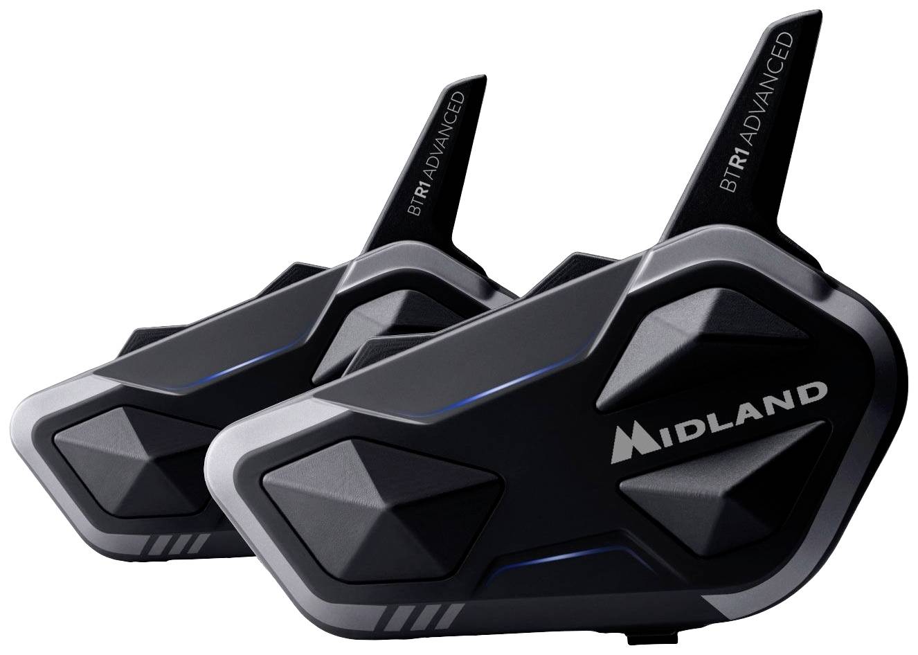 Midland C1529.01 BTR1 Advanced Bluetooth Kommunikation Motorrad-Funkset Passend für (Helmtyp) Integralhelm, Jethelm, Klapphelm