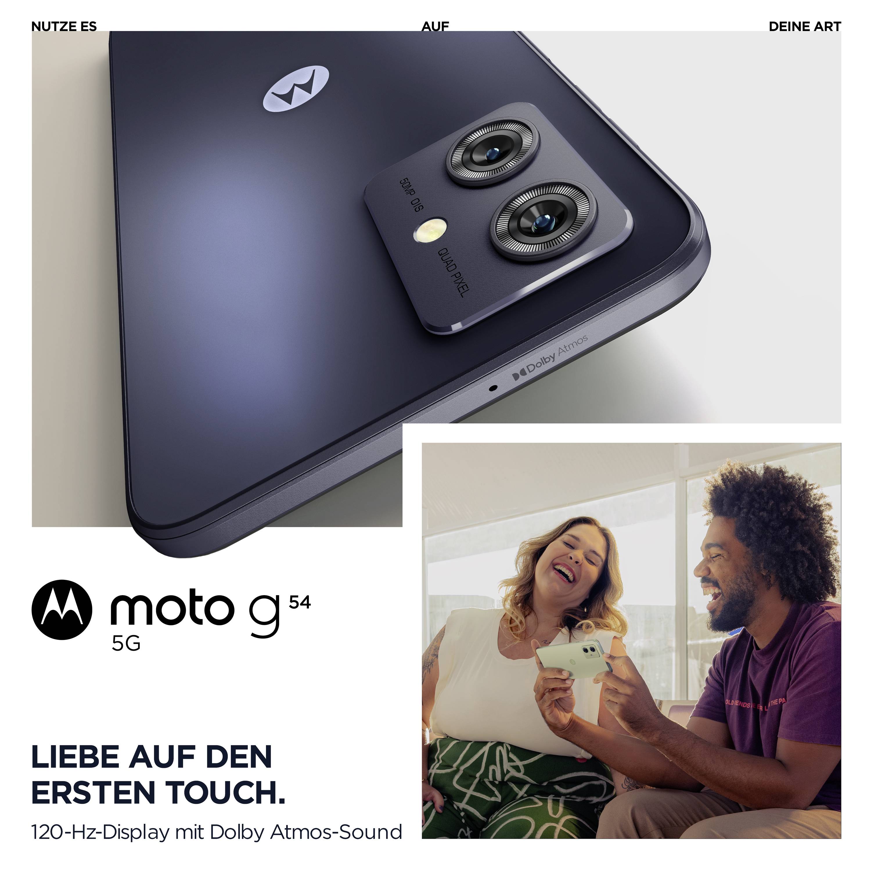 Motorola moto G54 256 GB Mitternachtsblau Smartphone