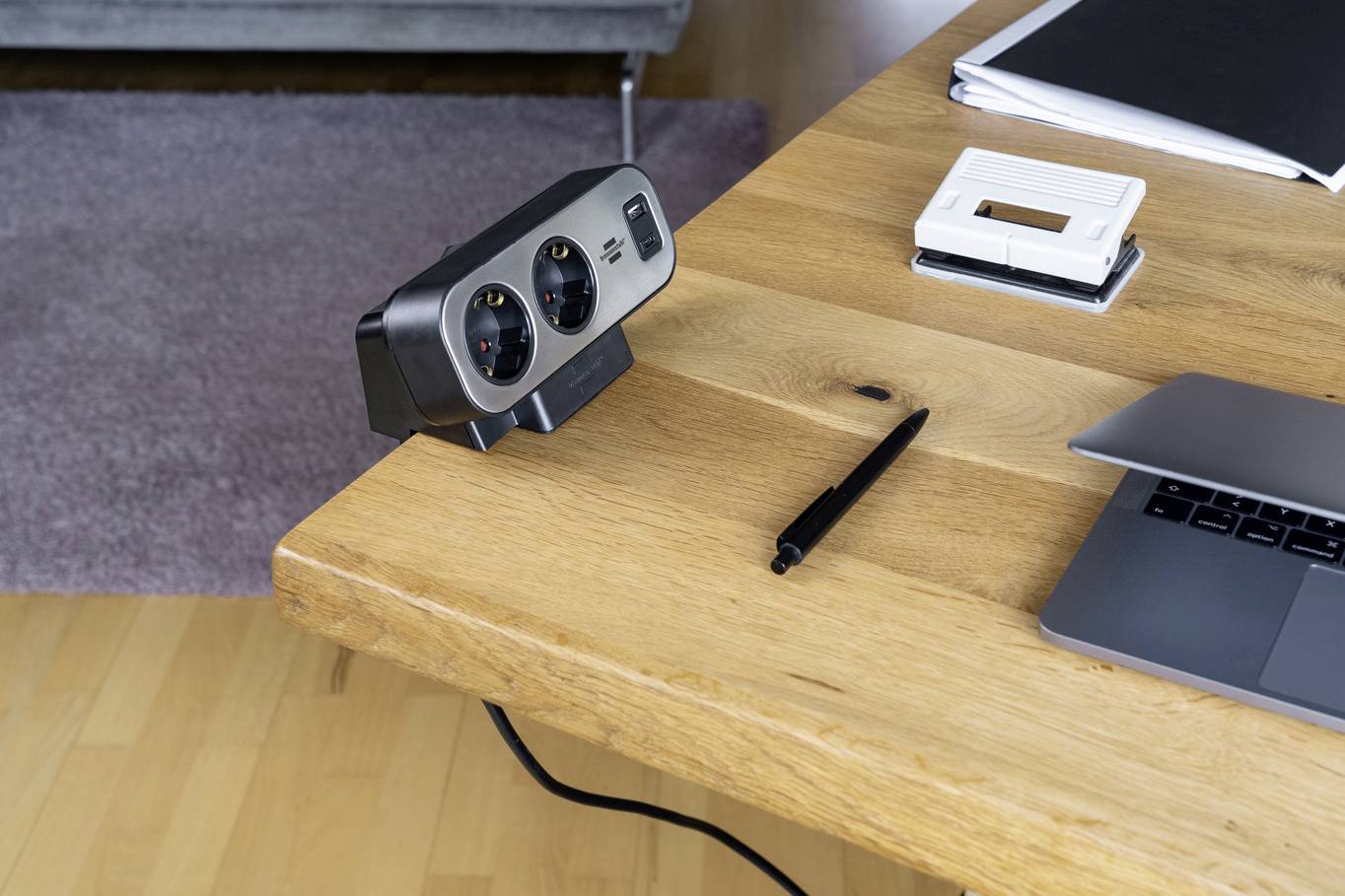 Brennenstuhl 1153580200 Tischsteckdose 10fach Schwarz, Silber Schutzkontakt