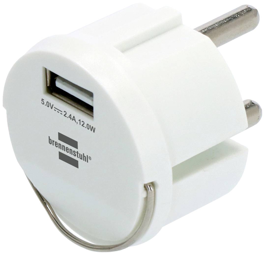 Brennenstuhl USB Ladegerät 12 W 1x USB-A Weiß Innenbereich