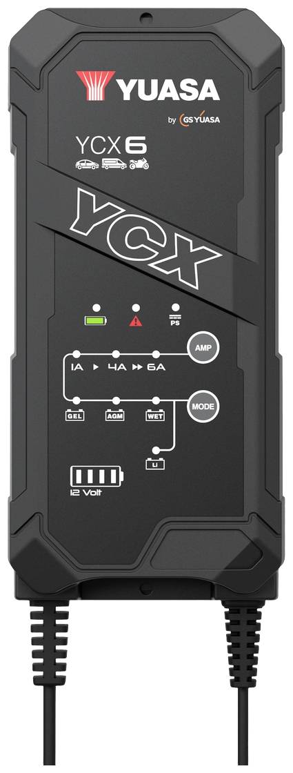 Yuasa Bleiakku-Ladegerät YCX6 12V Ladestrom (max.) 6A