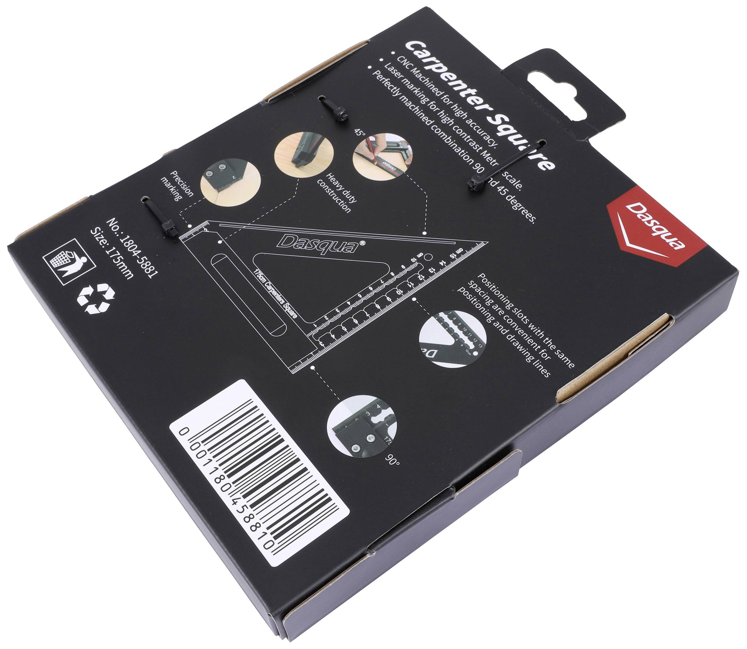 Dasqua 1804-5881 Tischlerwinkel 154 mm 90 ° 1 St.