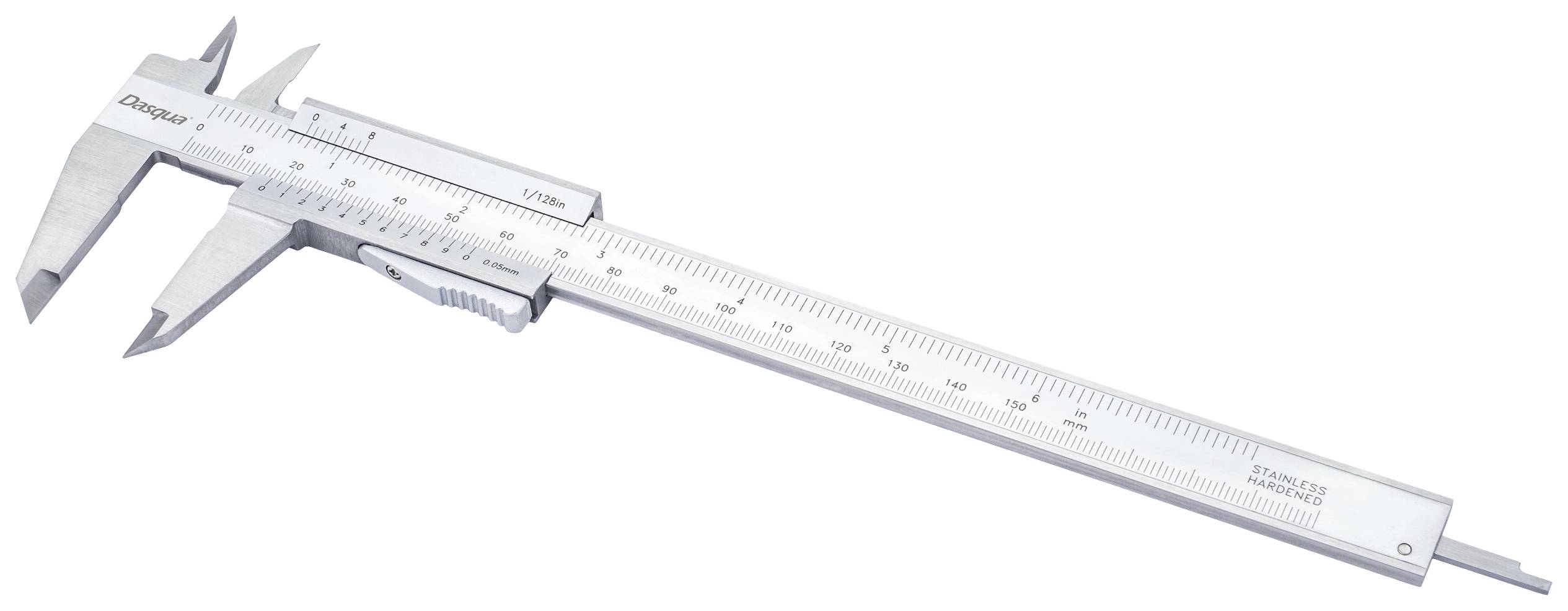 Dasqua 1801-0810 DIN EN 862, Monoblock-Messschieber mit Daumenklemme 150 mm Edelstahl 1 St.