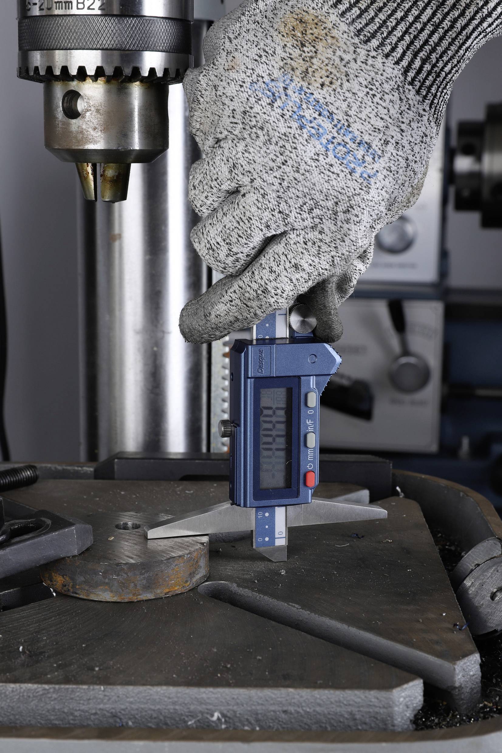 Dasqua 2103-1010, DIN EN 862 Digitaler Tiefenmessschieber 200 mm IP54