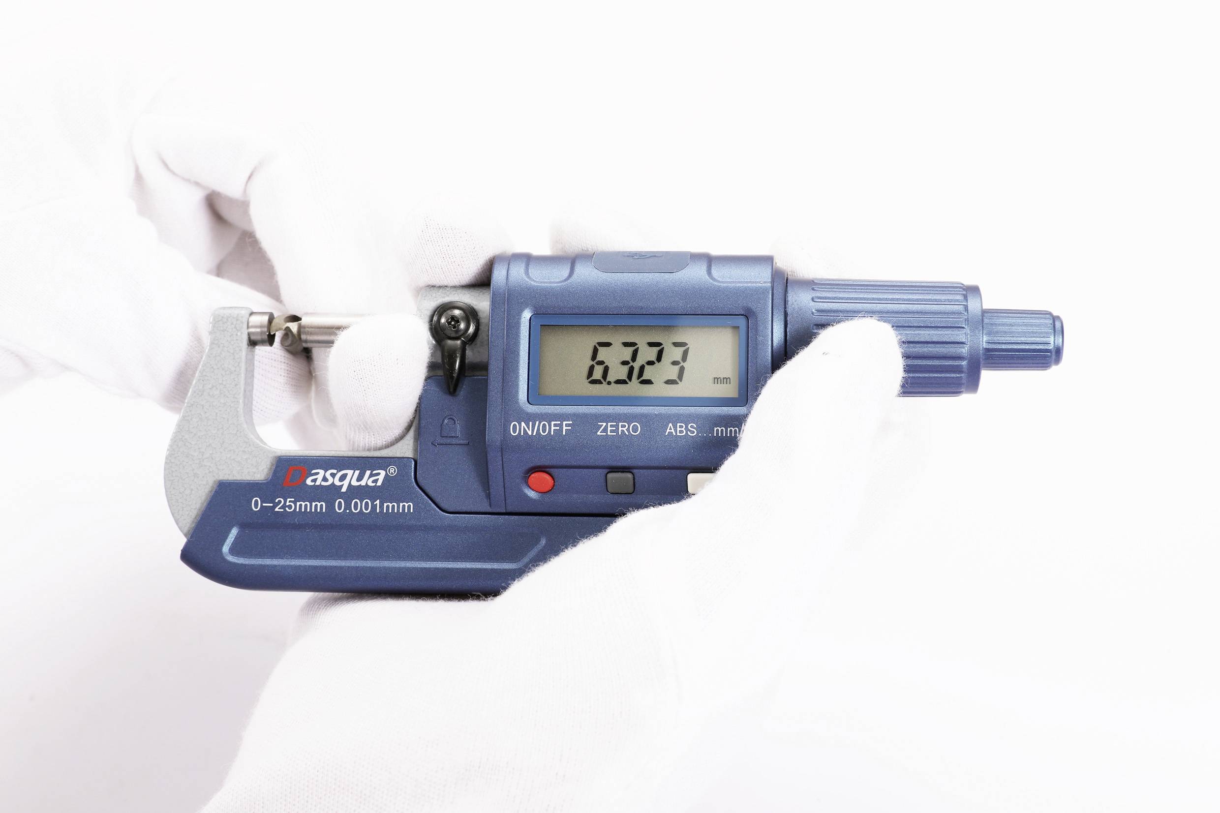 Dasqua 4230-2005 + 8511-0060 Bügelmessschraube mit digitaler Anzeige 0 - 25 mm Ablesung: 0.001 mm