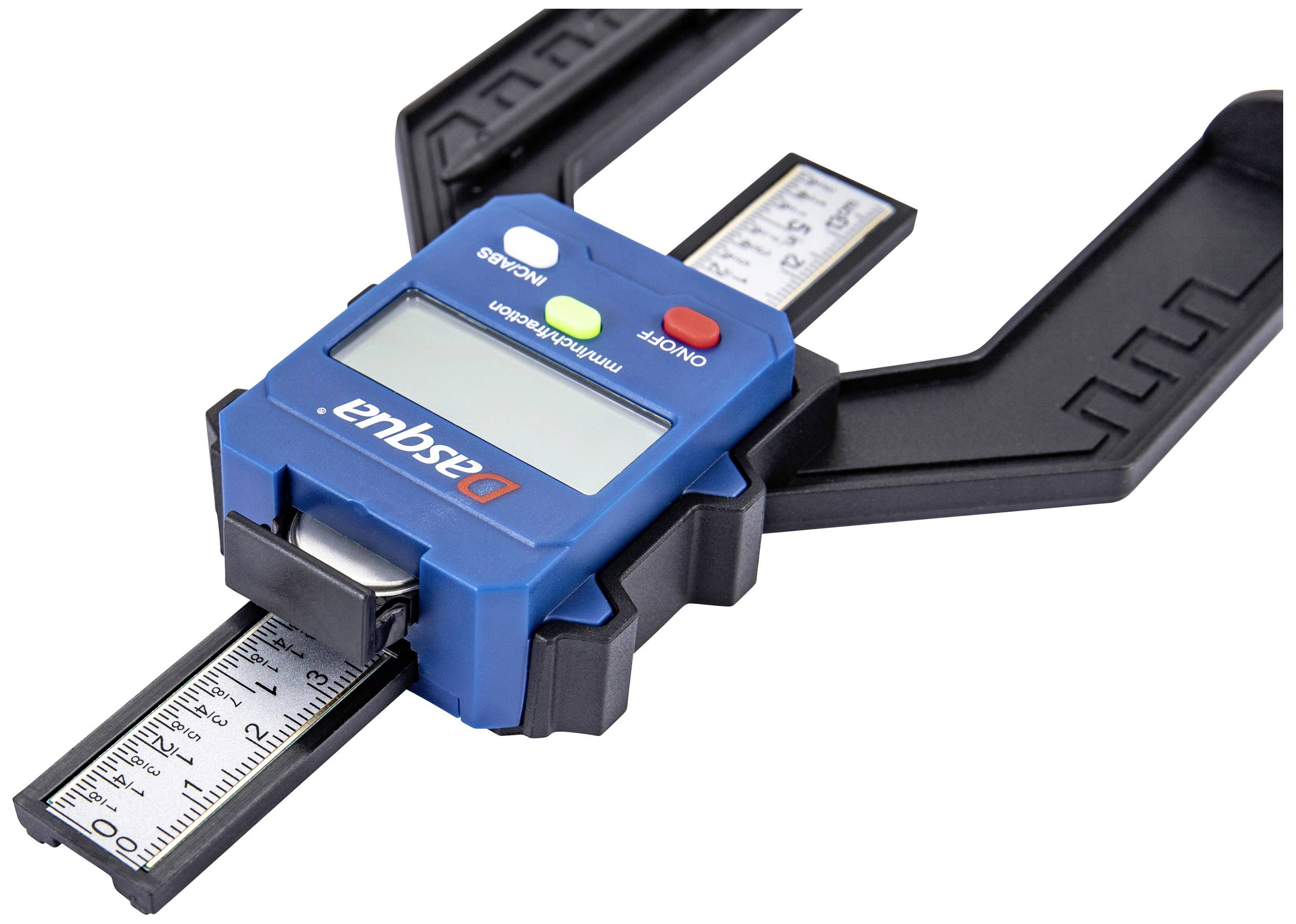 Dasqua 2605-0015 Digitaler Tiefenmesser mit Magnet mit digitaler Anzeige Messbereich: 0-80 mm, Aufl