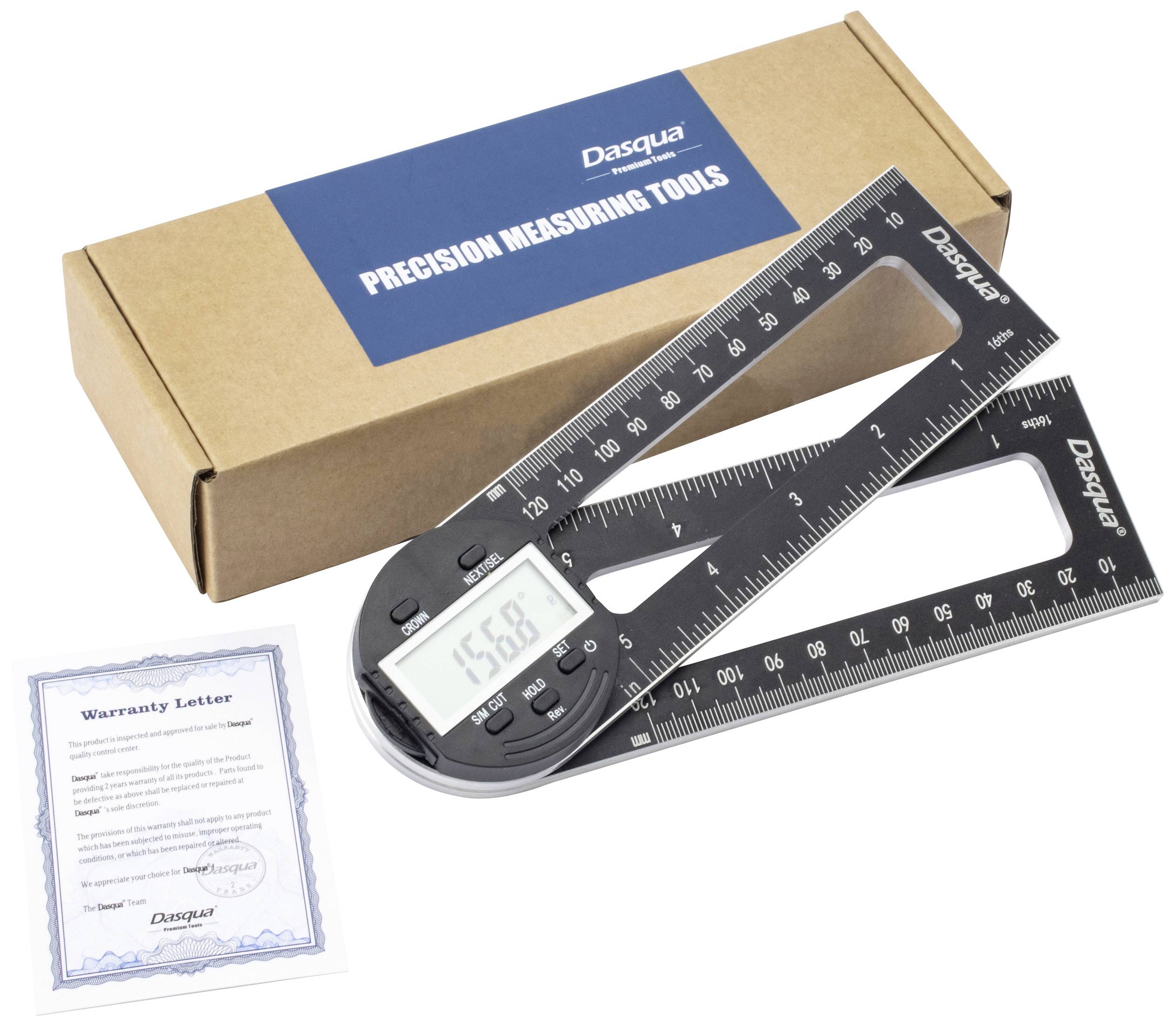 Dasqua 1804-6771 Digitaler Winkelmesser für Gehrungssägen 280mm 360° 1St.