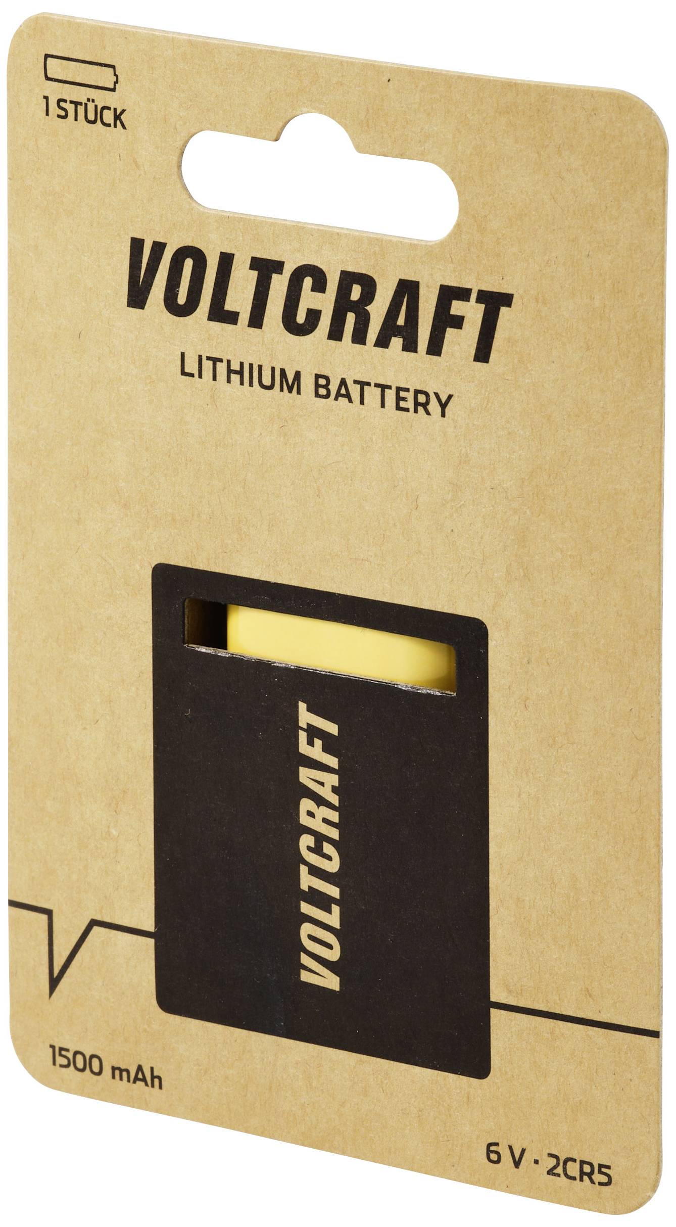 VOLTCRAFT Fotobatterie 2CR5 Lithium 1500 mAh 6V 1St.