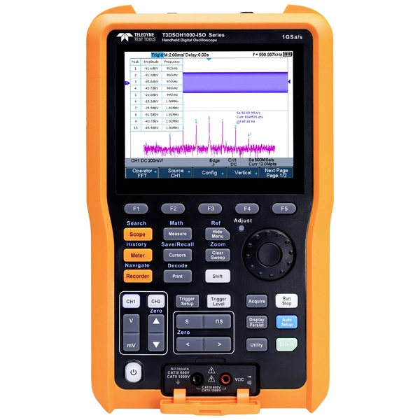 Teledyne LeCroy T3DSOH1102-ISO Hand-Oszilloskop 100MHz 2-Kanal 1 GSa/s 12 Mpts 8 Bit Handgerät 1St. Teledyne LeCroy T3DSOH1102-ISO Hand-Oszilloskop 100MHz 2-Kanal 1 GSa/s 12 Mpts 8 Bit Handgerät 1St.