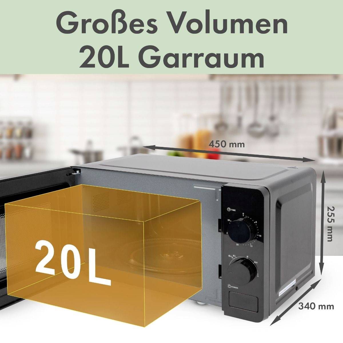 Clatronic MW 791 schwarz Mikrowelle Schwarz 700 W