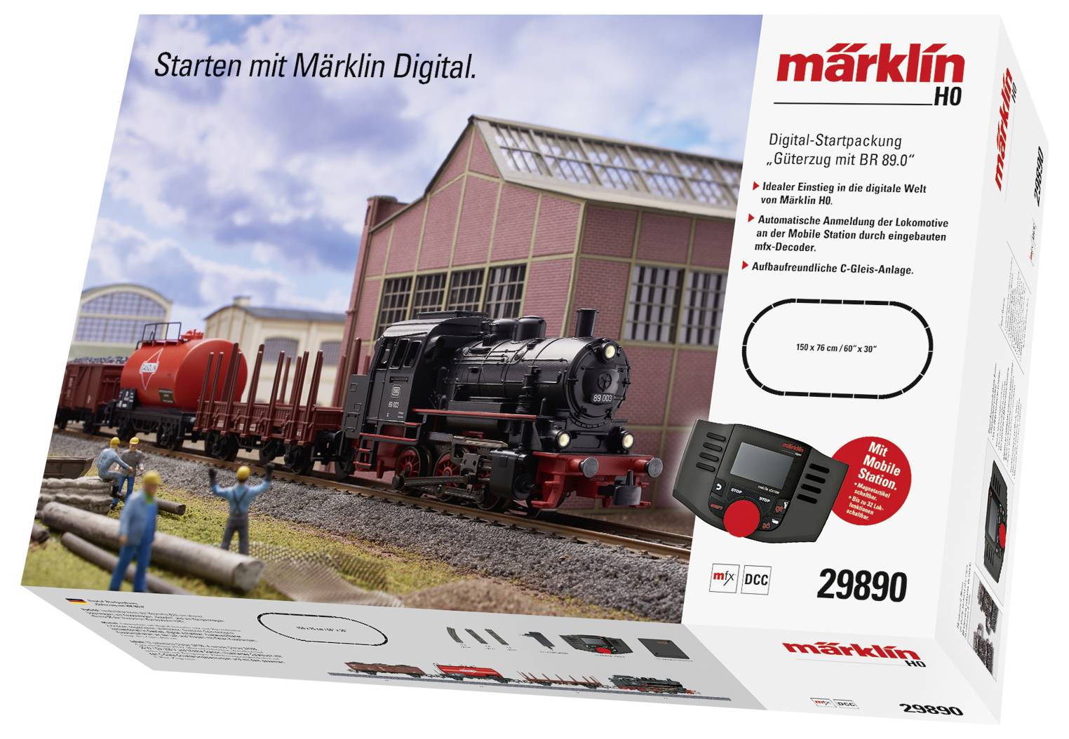 Märklin 29890 H0 Digital-Startpackung Güterzug mit BR 89.0