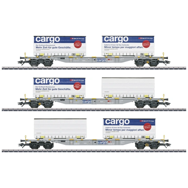 Märklin 47463 H0 3er-Set Containerwagen der SBB Märklin 47463 H0 3er-Set Containerwagen der SBB