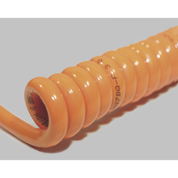 BKL Electronic 1506101 Spiralkabel H05BQ-F 800 mm / 3200 mm 4 G 0.75 mm² Orange 1 St.