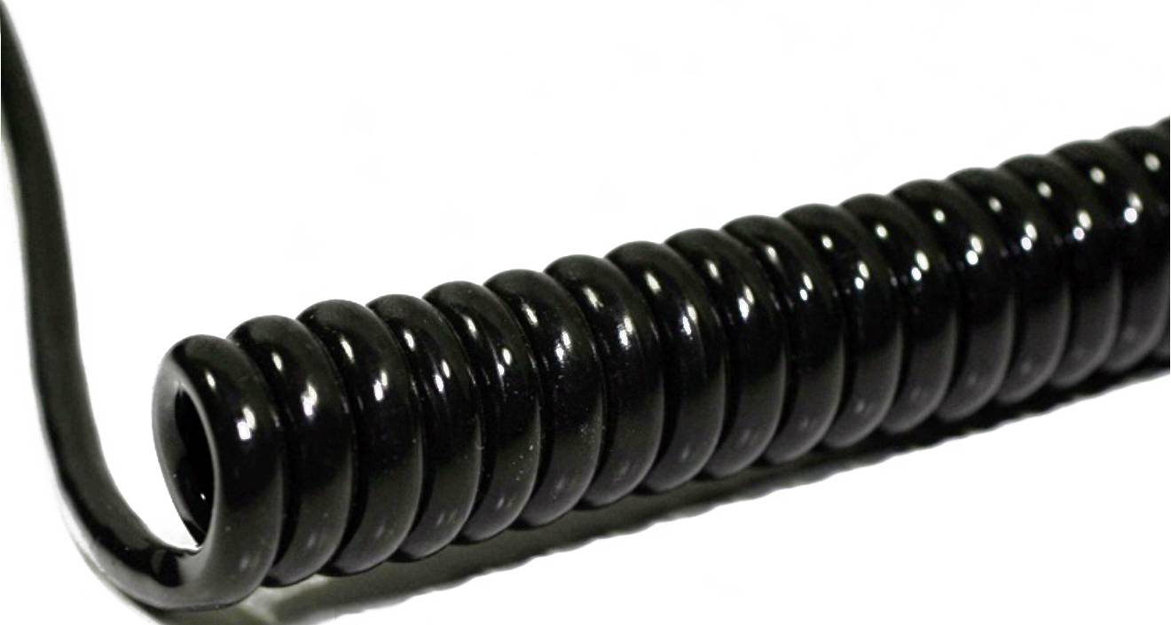 BKL Electronic 1506216 Spiralkabel Li12Y11Y 800 mm / 3200 mm 6 x 0.50 mm² Schwarz 1 St.