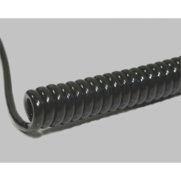 BKL Electronic 1506223 Câble spiralé Li12Y11Y 1200 mm/ 4800 mm;5 x 0.75 mm²;noir1 pc(s)