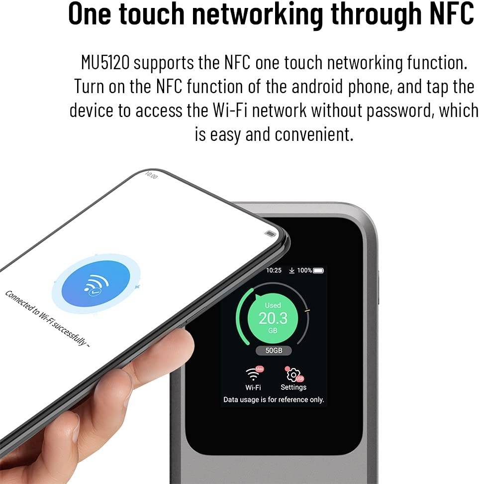 ZTE MU5120 Mobiler 5G-WLAN-Hotspot 3800MBit/s MIMO Grau