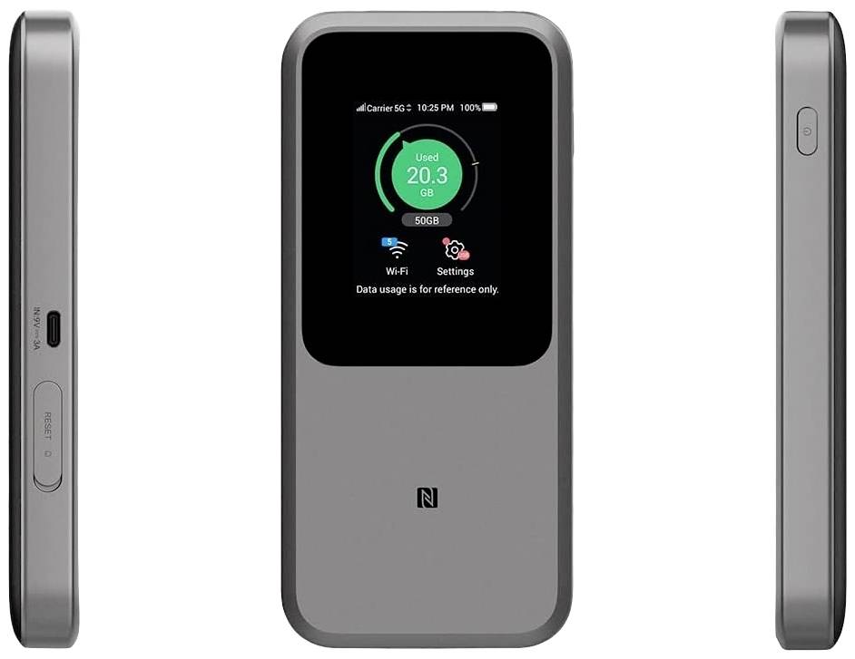 ZTE MU5120 Mobiler 5G-WLAN-Hotspot 3800MBit/s MIMO Grau