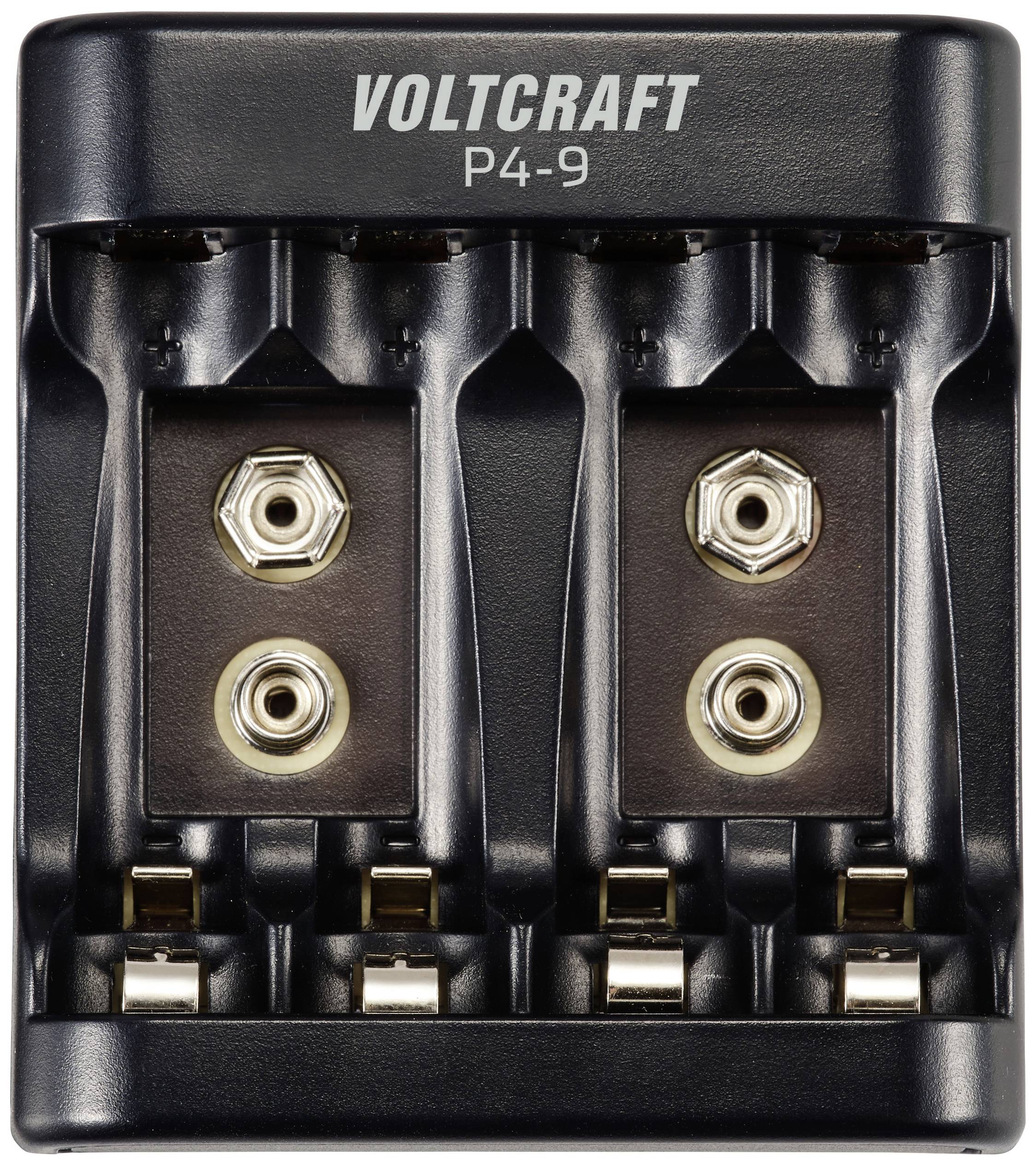VOLTCRAFT P4-9 Rundzellen-Ladegerät NiMH Micro (AAA), Mignon (AA), 9V Block