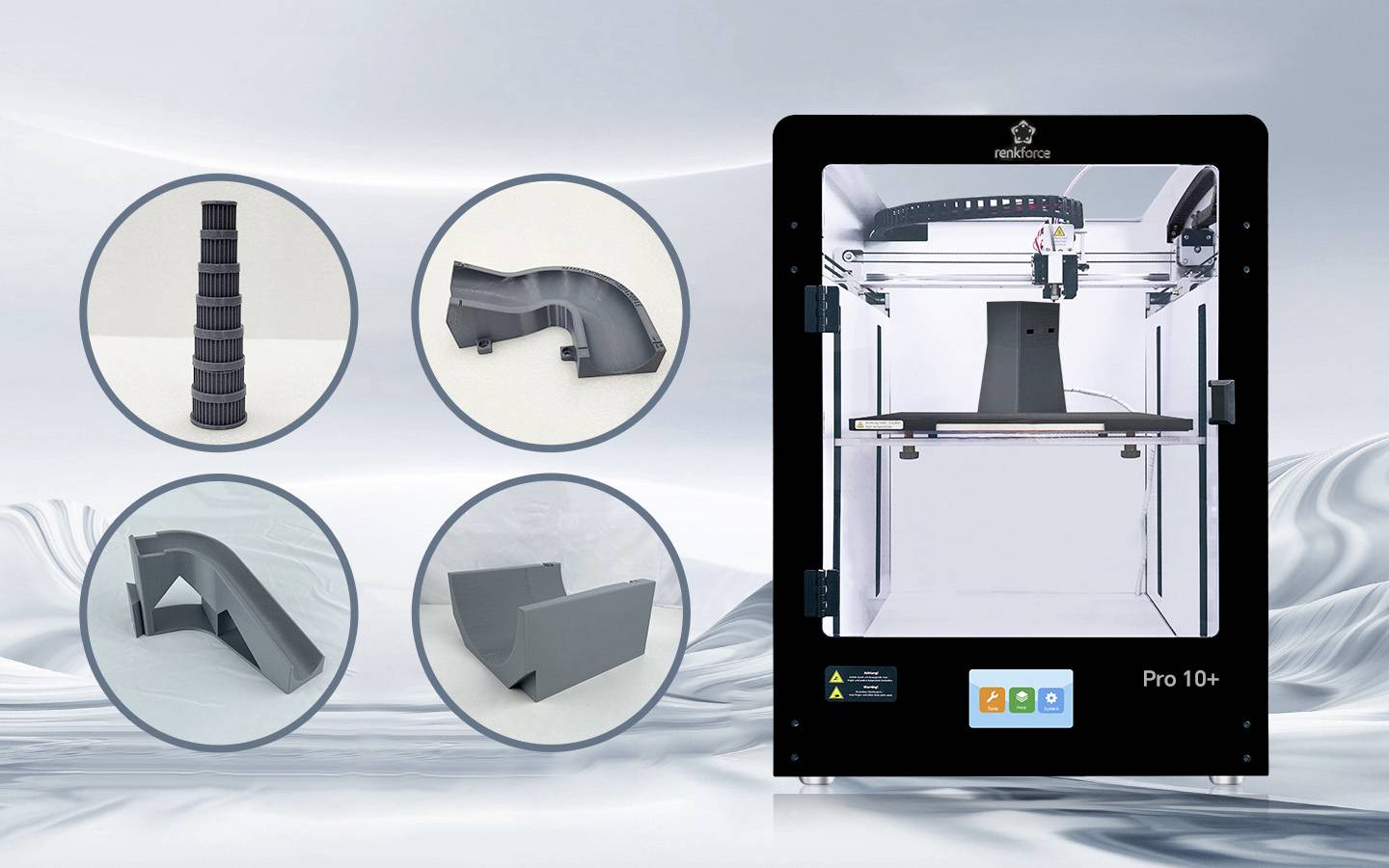 Renkforce 3D-Drucker Pro 10+ 3D Drucker 12,7cm Farb-Touchscreen