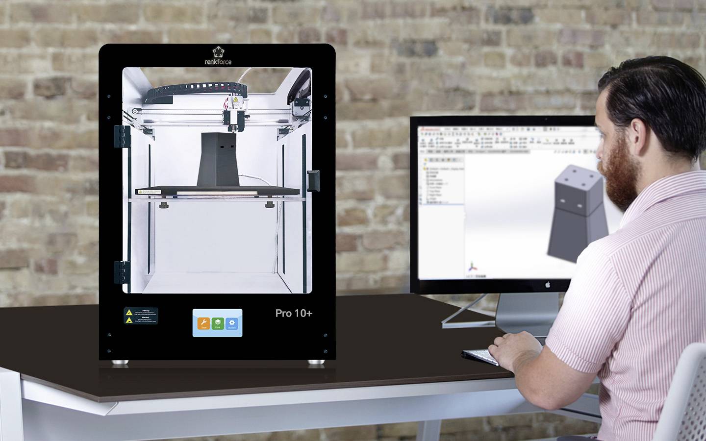 Renkforce 3D-Drucker Pro 10+ 3D Drucker 12,7cm Farb-Touchscreen