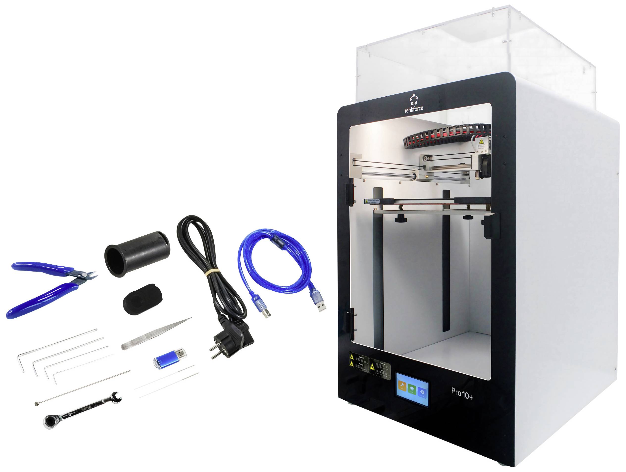 Renkforce 3D-Drucker Pro 10+ 3D Drucker 12,7cm Farb-Touchscreen