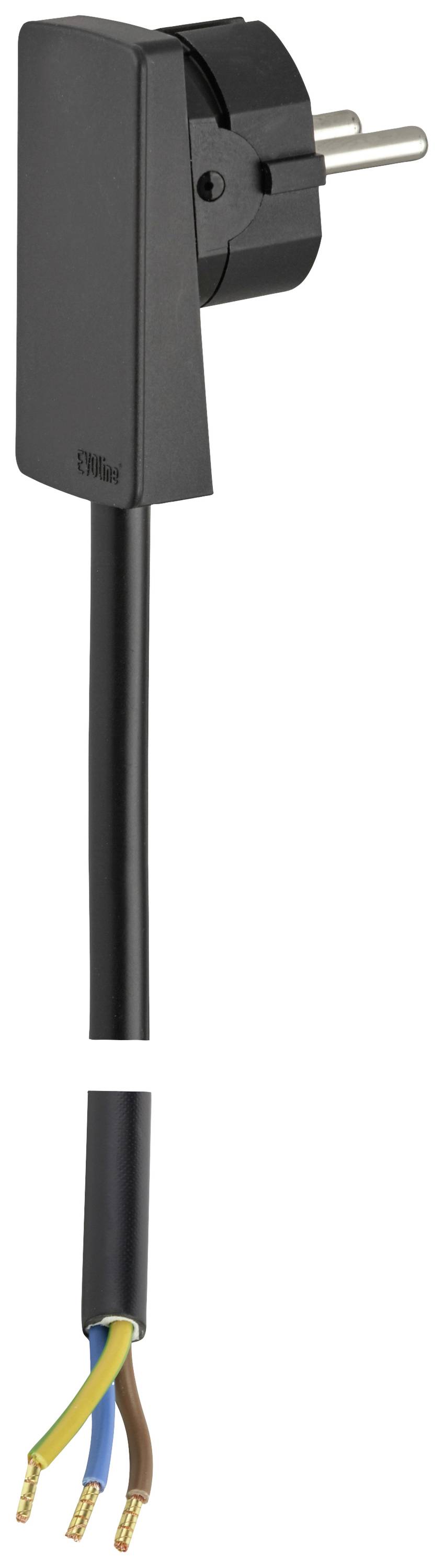 EVOline 1512 0015 1100 Strom Anschlusskabel Schwarz 1.5m