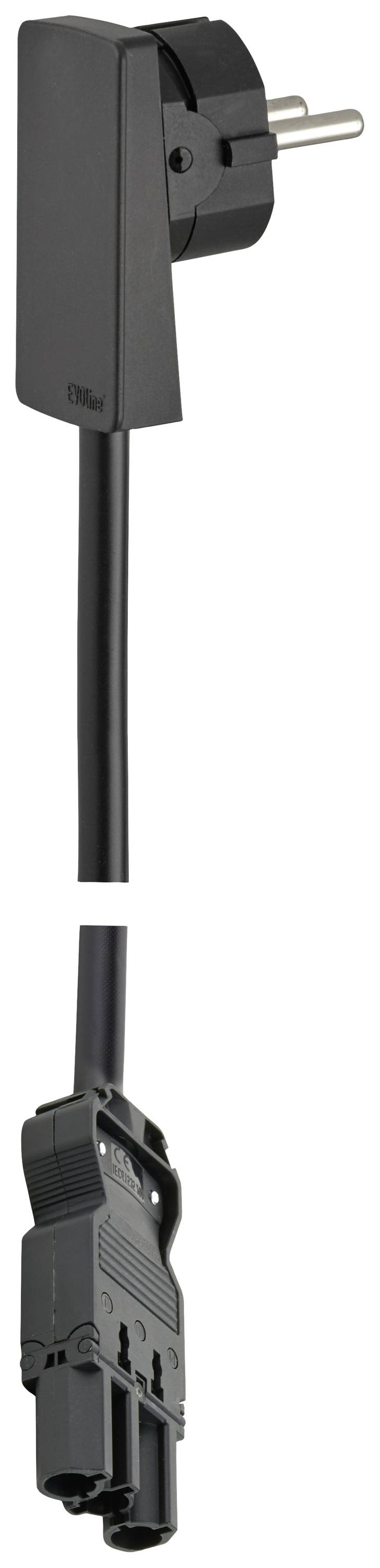 EVOline 1512 0015 2100 Strom Anschlusskabel Schwarz 1.5m
